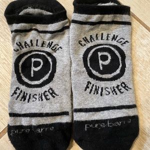 EUC pure barre challenge finisher sticky socks size M